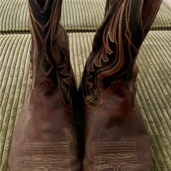 ARIAT MEN'S AMOS HAND STAINED WESTERN BOOTS - SQUARE TOE Size 11.5 - Picture 6 of 7